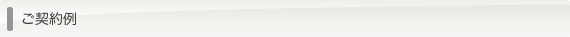 ご契約例
