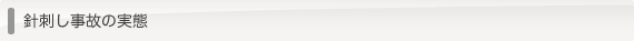 針刺し事故の実態